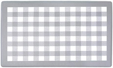 Anti-Fatigue Floor Comfort Mat, Buffalo Check Grey