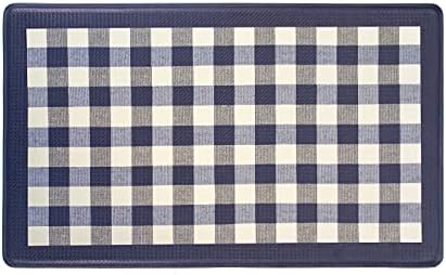 Anti-Fatigue Floor Comfort Mat, Buffalo Check Navy