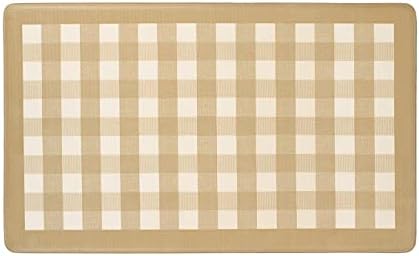 Anti-Fatigue Floor Comfort Mat, Buffalo Check Taupe