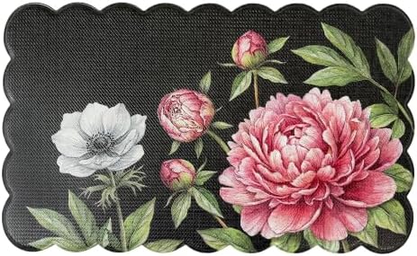 Anti Fatigue Scallop Mat 18 x 30 in, Peony