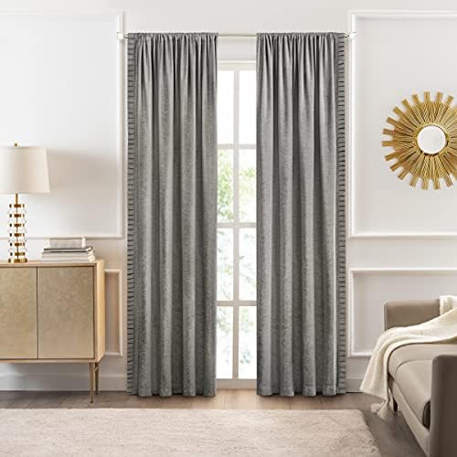 Bordeaux Rod Pocket Curtain Panel, Silver, 52 x 63 in