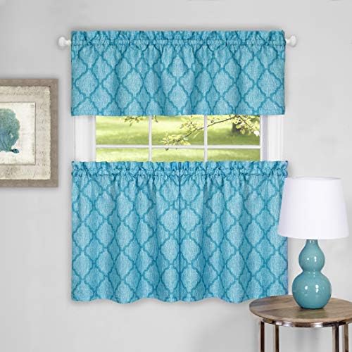 Colby Tier and Valance Set 58 x 24 in/58 x 14
