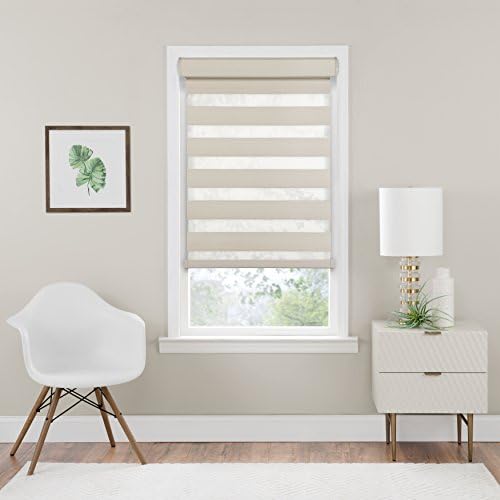Cordless Celestial Room Darkening Double Layered Shade, Tan