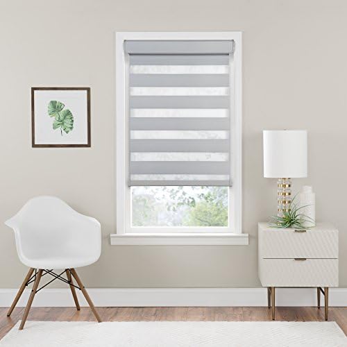 Cordless Celestial Room Darkening Double Layered Shade, Oyster, 35 x 72 in