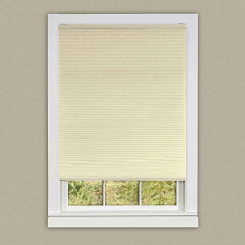 Cordless Light Filtering Cellular Pleated Shades, Alabaster, 39 x 64 in