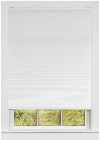Cordless Light Filtering Cellular Pleated Shades, White, 23 x 64 in