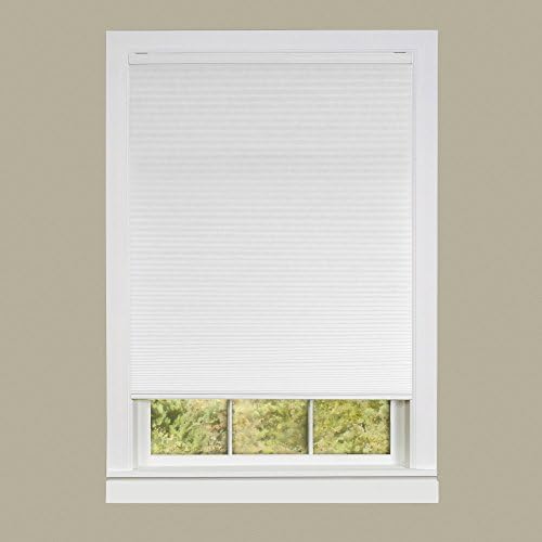 Cordless Light Filtering Cellular Pleated Shades, White, 39 x 64 in