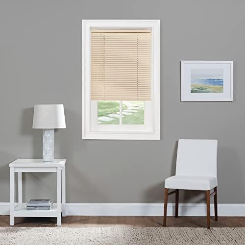 Cordless Light Filtering Mini Blind, Alabaster, 60 x 64 in