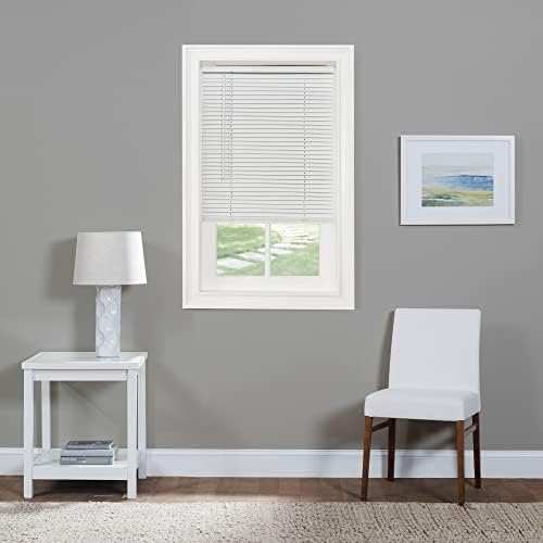 Cordless Light Filtering Mini Blind, Pearl White, 36 x 72 in