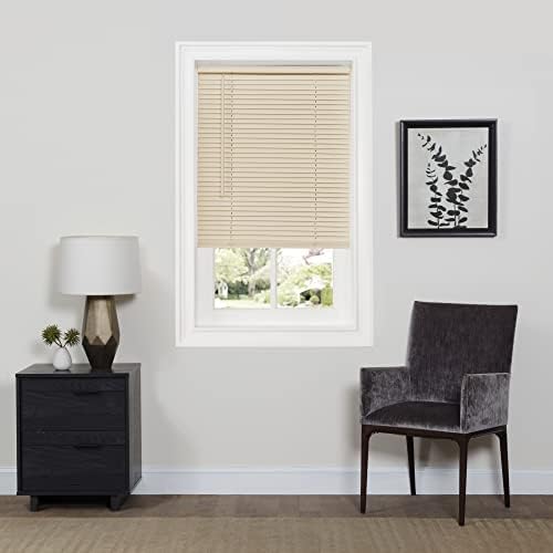 Cordless Room Darkening Mini Blind, Alabaster, 39 x 64 in