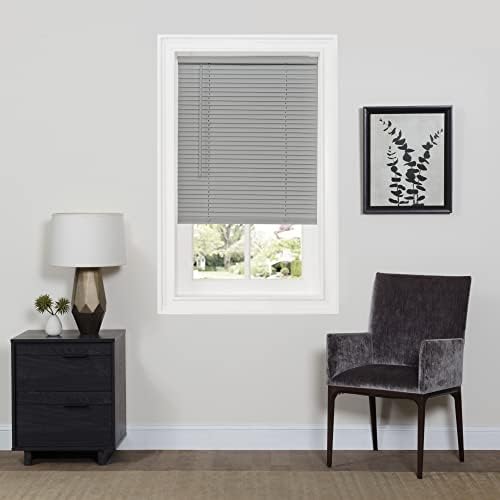 Cordless Room Darkening Mini Blind, Gray, 46 x 64 in