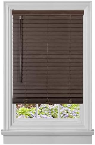 Cordless Room Darkening Plantation Blind, Mahogany, 36 x 52 in