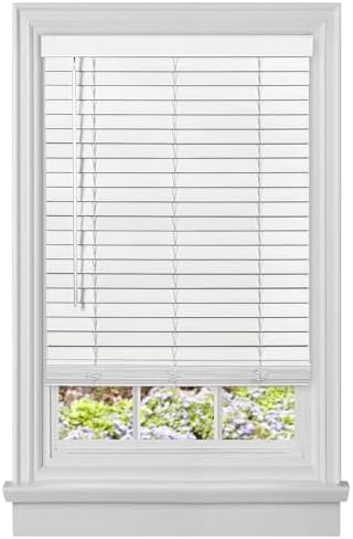 Cordless Room Darkening Plantation Blind, White, 37 x 52 in