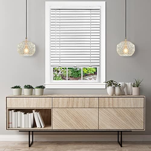 Cordless Room Darkening Venetian Blind, White, 31 x 64 in
