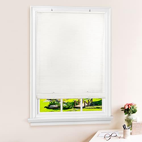 Cordless Solstice Vinyl Roll-Up Blind, White, 60 x 72 in