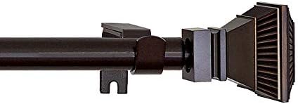 Curtain Rods with Finials, Buono II, 48-86 in, Oil Rubbed Bronze