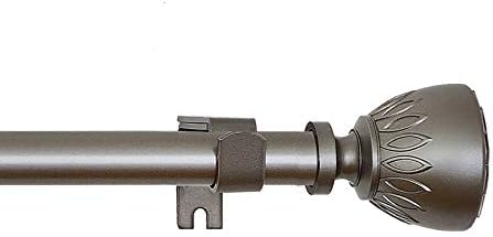 Curtain Rods with Finials, Buono II, 66-120 in, Dark Nickel