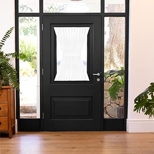 Darcy Rod Pocket Door Panel with Tieback, White