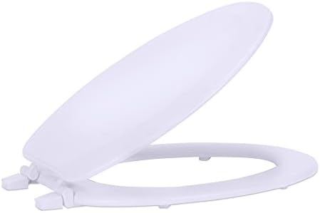 Elongated Wood Toilet Seat, White