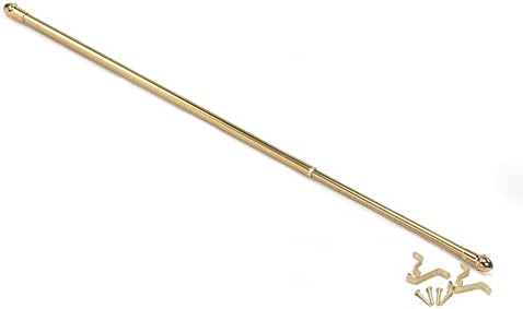 Fantasia Cafe Curtain Rod, Finials, 48-86 in, Gold