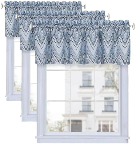 Ice Blue Avery Window Curtain Valance