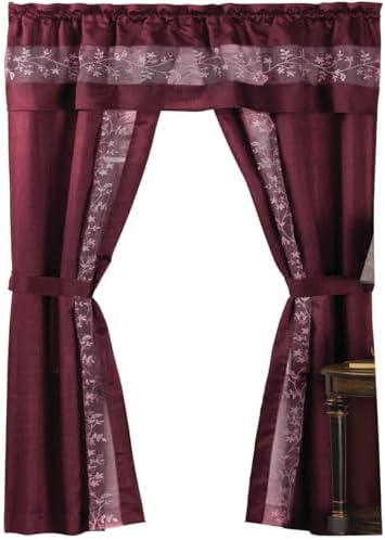 Light-Filtering Curtain Set, Burgundy
