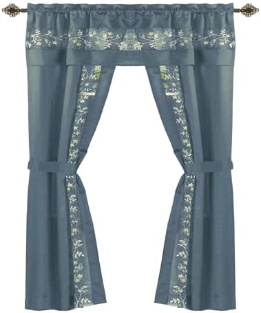 Light-Filtering Curtain Set, Ice Blue, 55 x 63 in