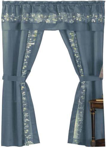 Light-Filtering Curtain Set, Ice Blue, 55 x 84 in