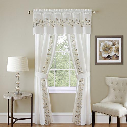 Light-Filtering Curtain Set, White, 55 x 84 in