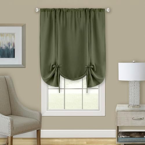 Light Filtering Darcy Tie-Up Shade, Green
