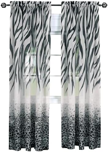 Light Filtering Kenya Curtain Panel, Black, 50 x 84 in