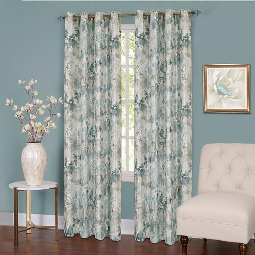 Lined Blackout Grommet Curtain Panel, Mist, 50 x 84 in