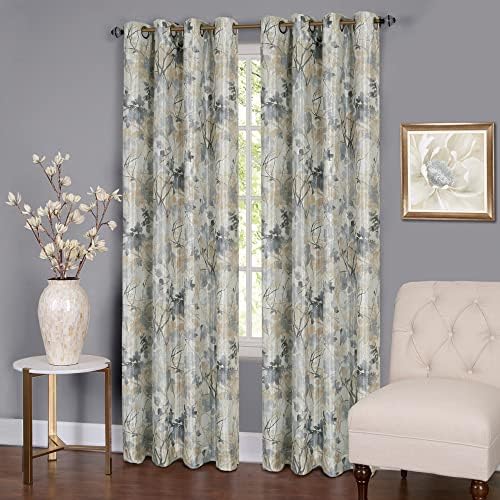 Lined Blackout Grommet Curtain Panel, Silver