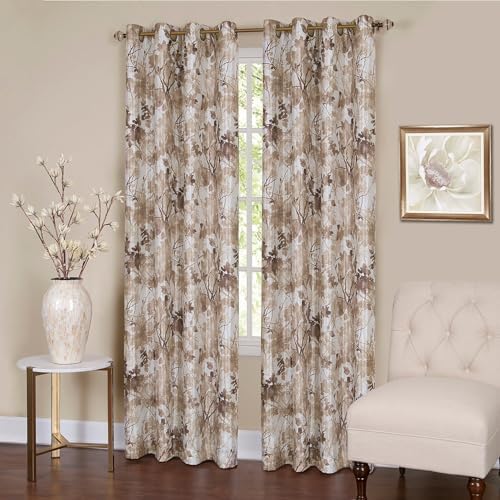 Lined Blackout Grommet Curtain Panel, Tan, 50 x 63 in