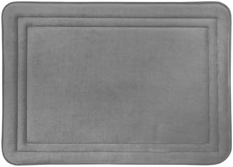 Memory Foam Bathroom Rugs, Elle Grey