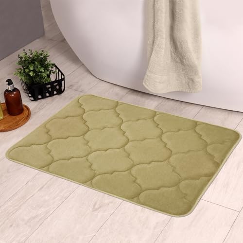 Memory Foam Bathroom Rugs, Madison Green