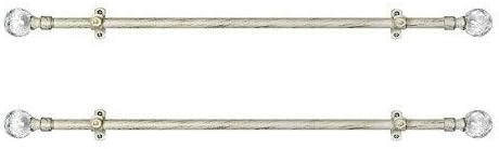 Metallo Ilana Curtain Rod and Finial, 66-120 in