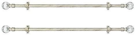 Metallo Ilana Curtain Rod and Finial, 48-86 in