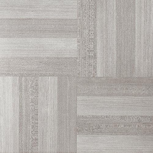 Nexus Peel & Stick Vinyl Floor Tiles, Grey, 12 x 12 in, 20-Pack, Ash Grey Wood