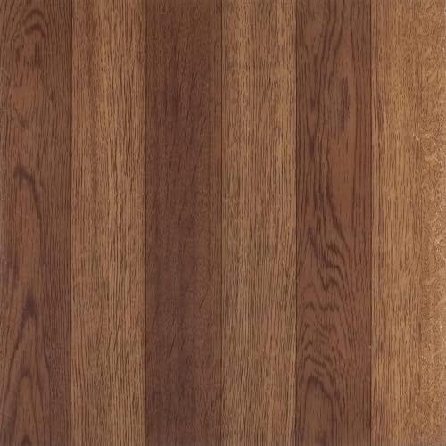 Nexus Peel & Stick Vinyl Floor Tiles, Oak, 12 x 12 in, 20-Pack, Medium Oak Plank-Look