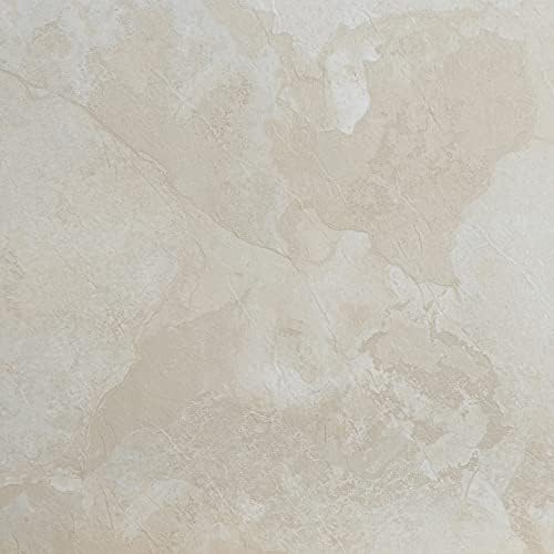 Nexus Peel & Stick Vinyl Floor Tiles, White, 12 x 12 in, 20-Pack, White Slate