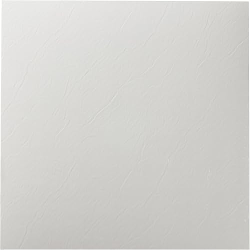 Nexus Peel & Stick Vinyl Floor Tiles, White, 12 x 12 in, 20-Pack