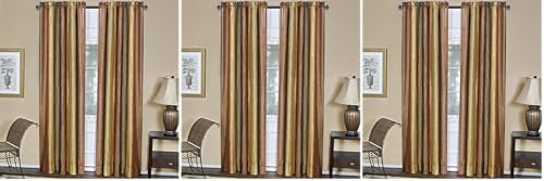 Ombre Panel Light Filtering Semi-Sheer Window Curtain, 50 x 84 in, 3-Pack
