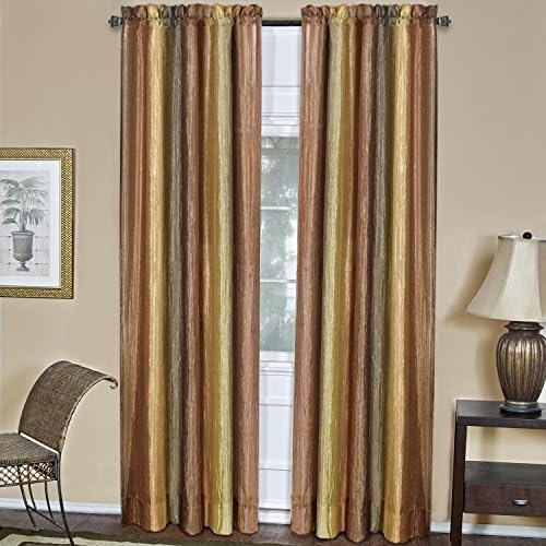 Ombre Panel Light Filtering Semi-Sheer Window Curtain, 50 x 84 in, Autumn