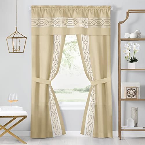 Paige 5-Piece Curtain Set, Tan