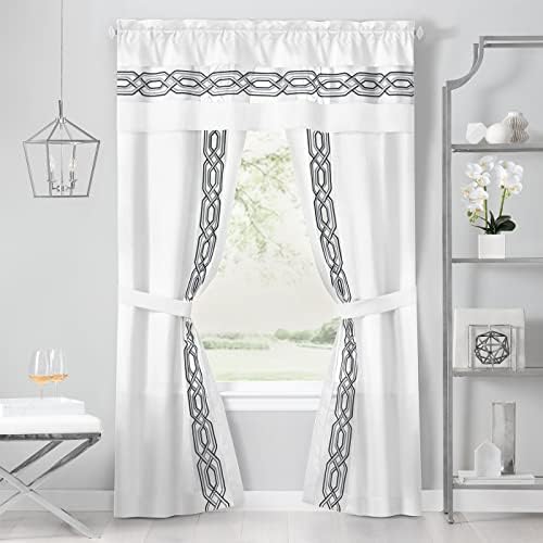 Paige 5-Piece Curtain Set, White