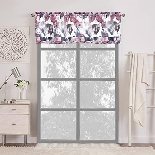 Poppy Field Curtain Panel, Grey, 50 x 84 in