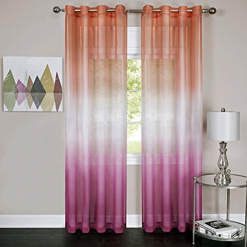 Rainbow Single Grommet Panel, Grommet Top, 52 x 84 in, Pink