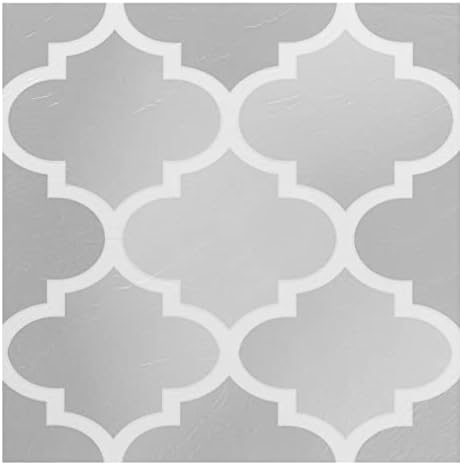 Retro Self Adhesive 12-Inch Vinyl Floor Tiles, 12 x 12 in, 20-Pack, Arabesque