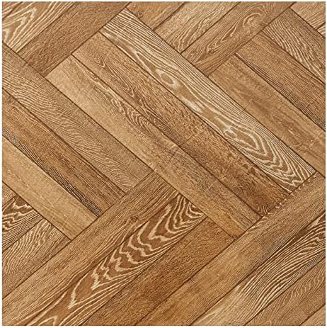 Retro Self Adhesive 12-Inch Vinyl Floor Tiles, 12 x 12 in, 20-Pack, Blonde Herringbone